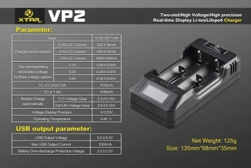 Xtar VP2 Elektronik Sigara Pil Şarj Aleti
